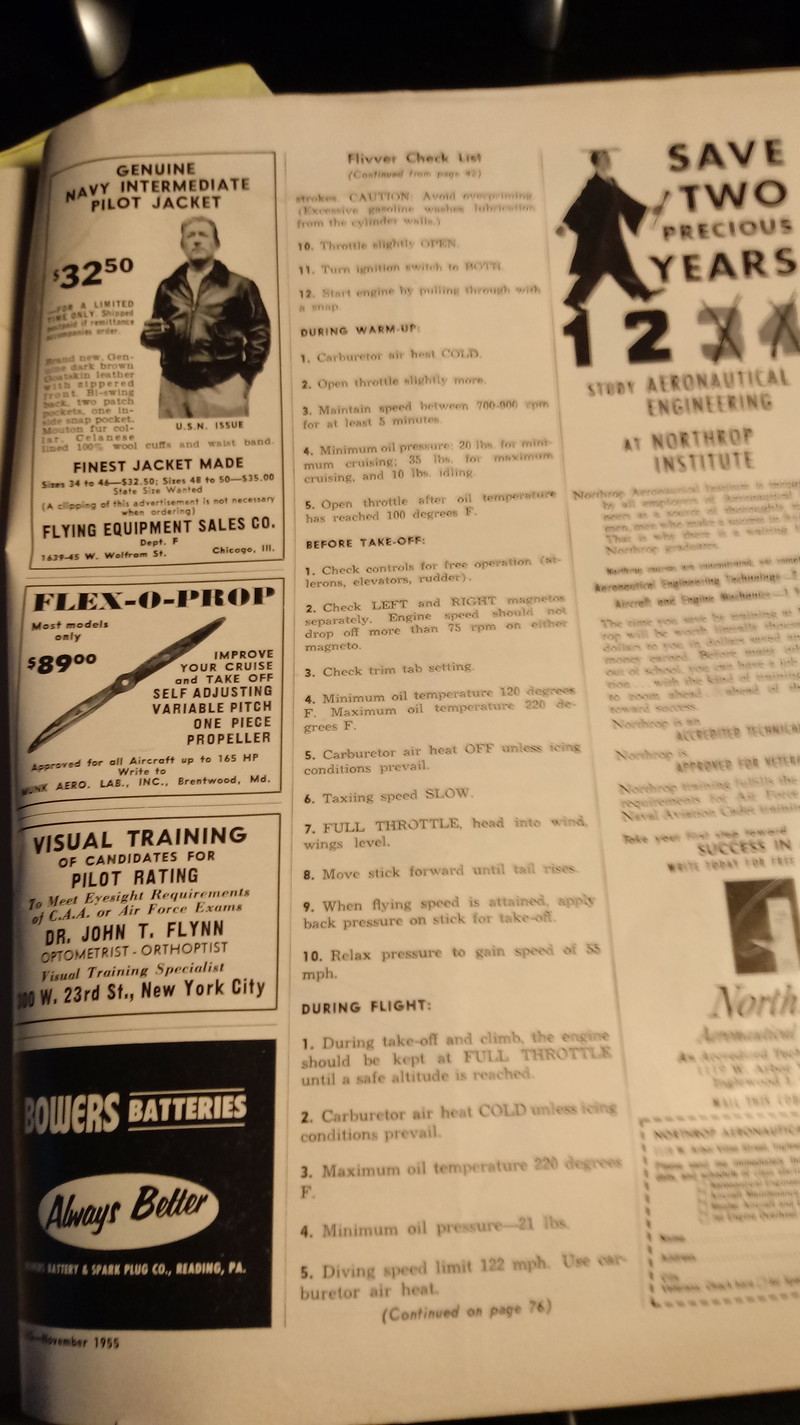 Illustration for article titled Inside Old Flying: November 1955.